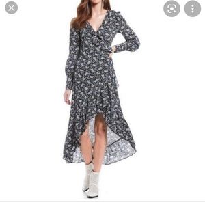 Chelsea & Violet blue wrap high low dress